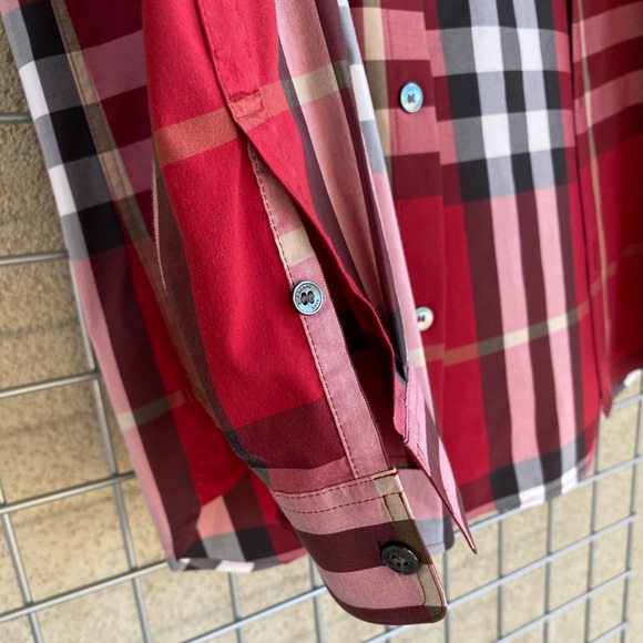 Men's Burberry Classic Check Stretch Cotton Shirt - Picture 8 of 8